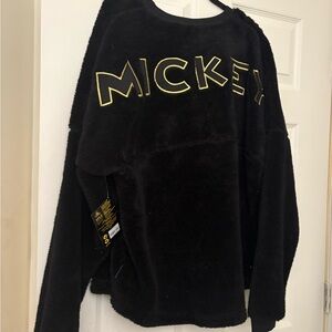 NWT Sherpa Disney Parks Mickey Gold Collection Spirit Jersey Fuzzy 90th